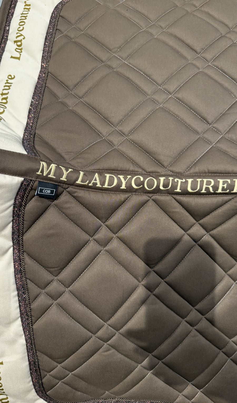 Coffee & Cream Cob Saddle Pads view 5
