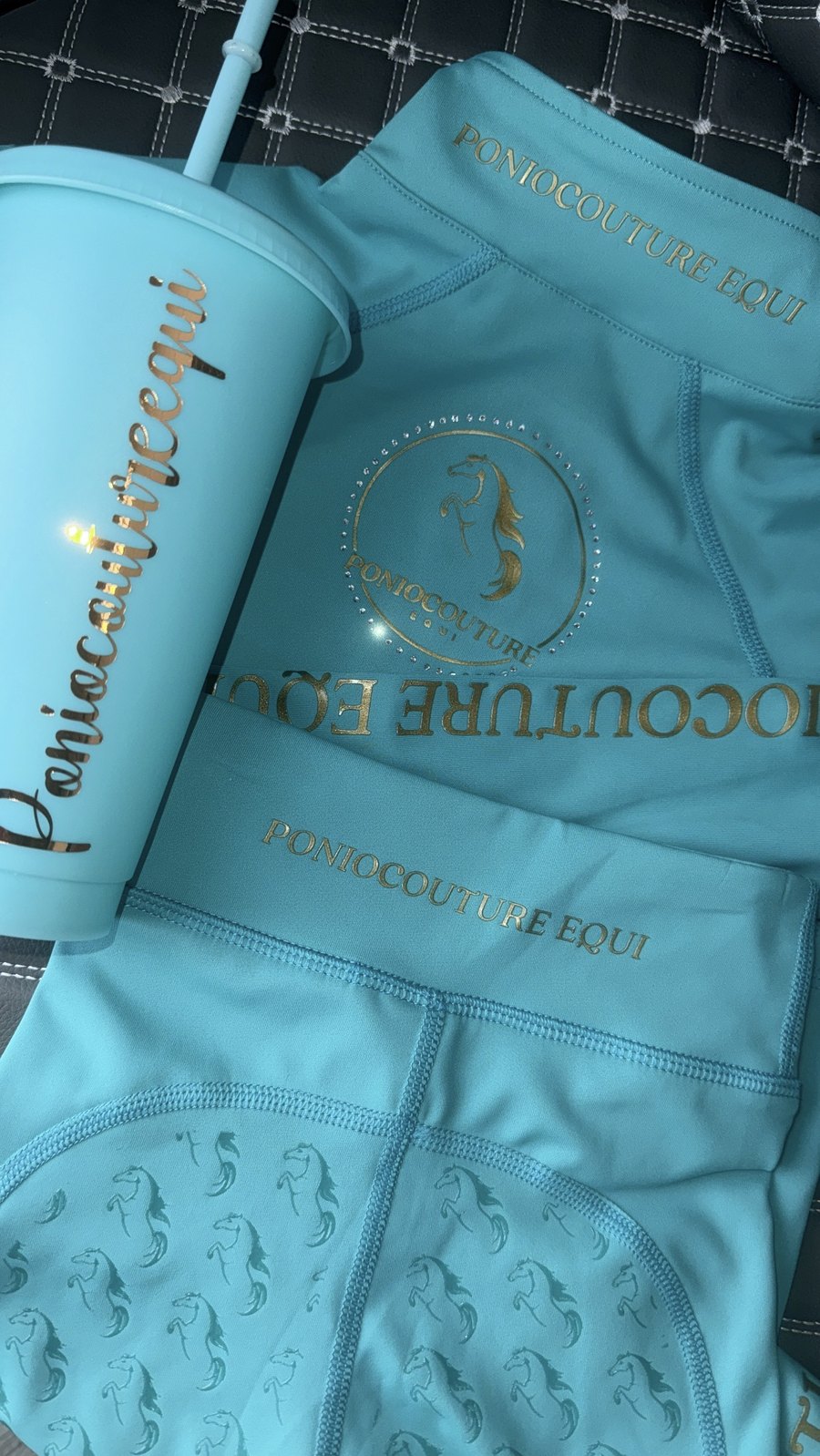 Turquoise Skylar Childrens Leggings view 3